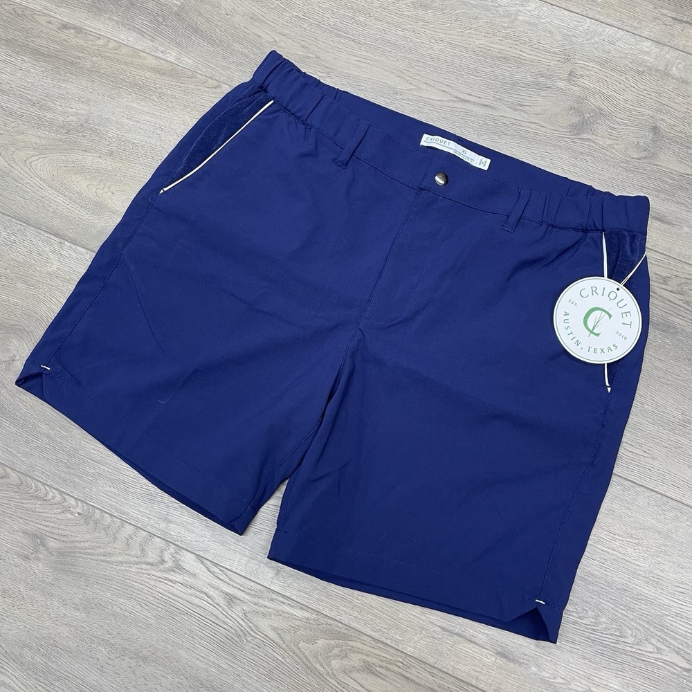 Criquet Court Shorts Navy Blue Men Sz XL Prep Golf Casual Terry